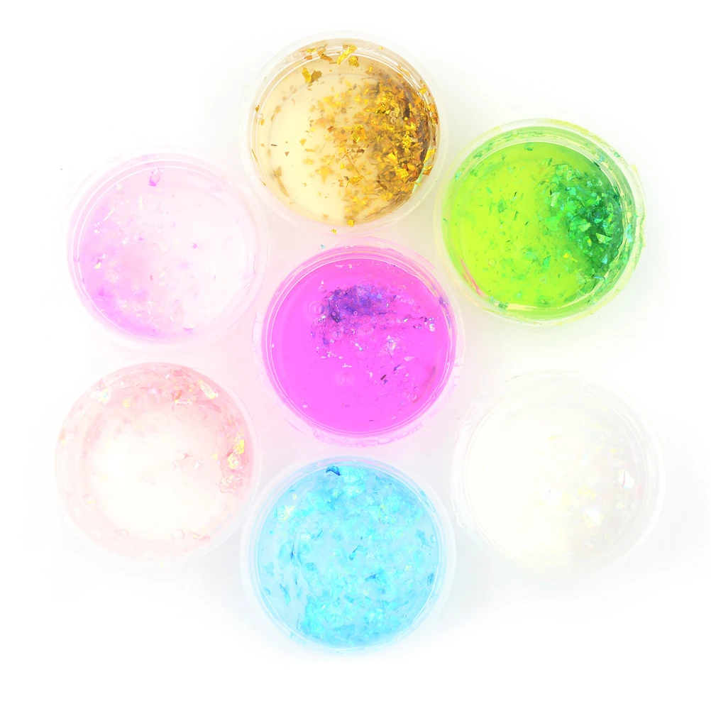7Colors Funny Creative Clay Tools Crystal Clay Intelligent Plasticine Slime Toys 60ml For Kids Safe Non-toxic polymer Clay Mold