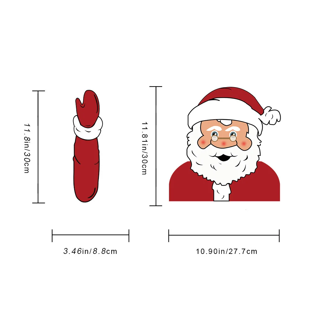 Рождественские развевающиеся наклейки для стеклоочистителей Санта-Клаус развевающиеся бирки стеклоочистителей с наклейкой многоразовый автомобильный Декор Наклейка на стеклоочиститель