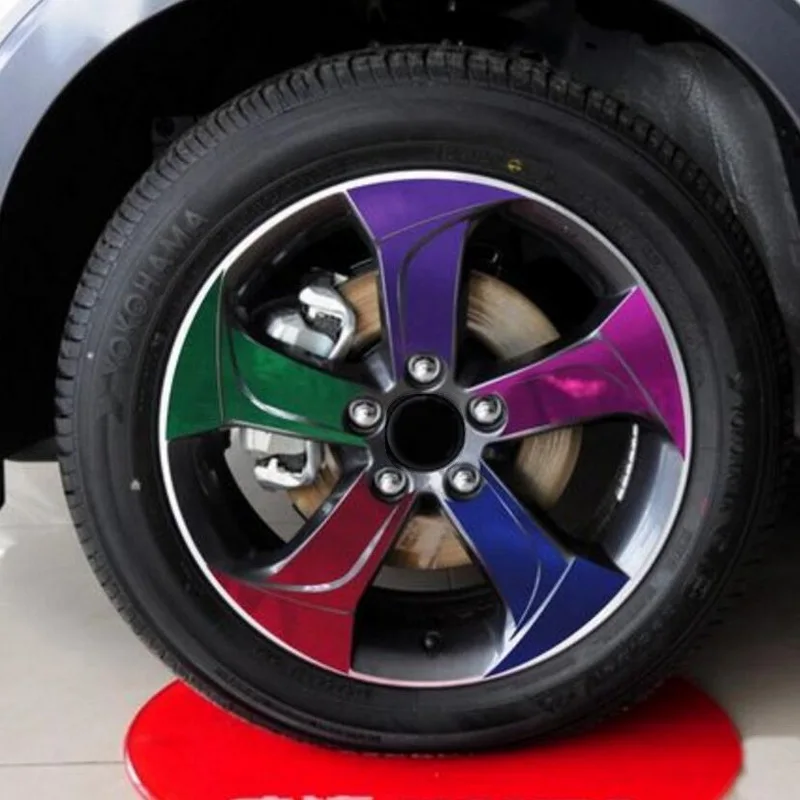 Tonlinker 1 шт. на 4 колеса DIY автомобиль стиль 17 дюймов Углеродные, для колес волокна Защитный чехол наклейки для Honda vezel HRV - Название цвета: F models