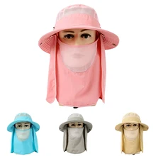 Наружная откидная крышка 360 градусов Солнцезащитная УФ шторка защита Складная съемная маска для лица Ушная Шея крышка ведро для женщин Гольф шляпа спортивная одежда