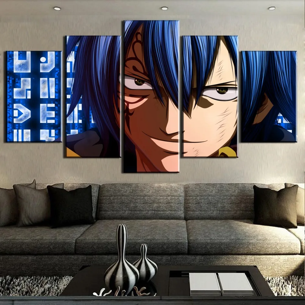 

5 Piece Artistic Modular Pictures Canvas Print Animation Character Painting Artwork One Set Wall Art Poster Home Decor Framework