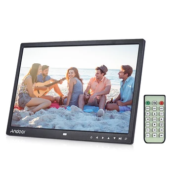 

Andoer 15" LED Digital Photo Frame Image 1080P MP4 Video MP3 Audio TXT eBook Clock Calendar 1280*800 HD w/Remote Control 2 Color