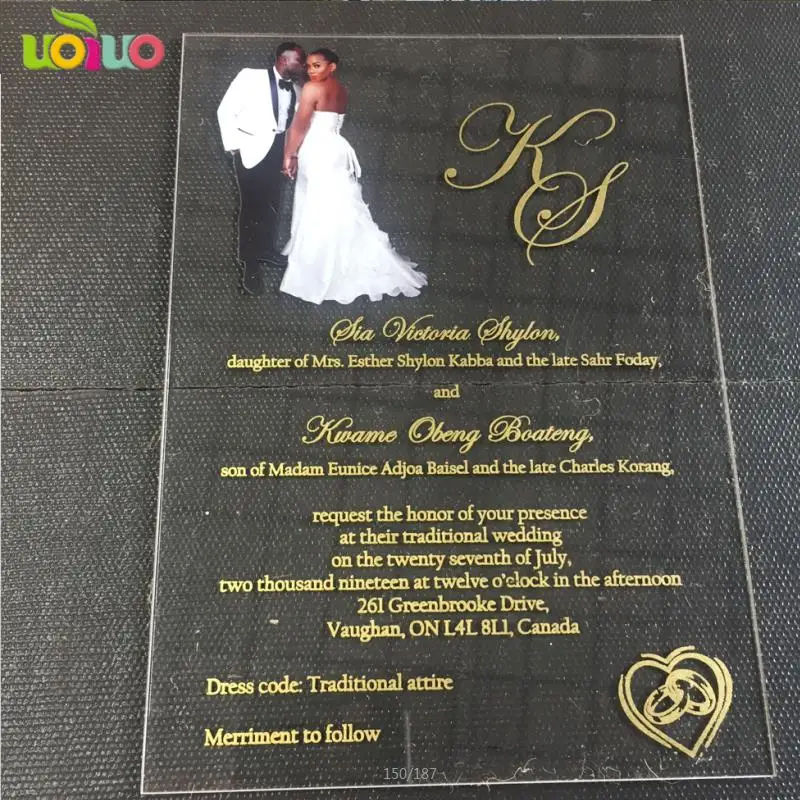 Бесплатный дизайн на заказ акриловая открытка с принтом розы для свадебных приглашений, матовая акриловая открытка с белой печатью слов