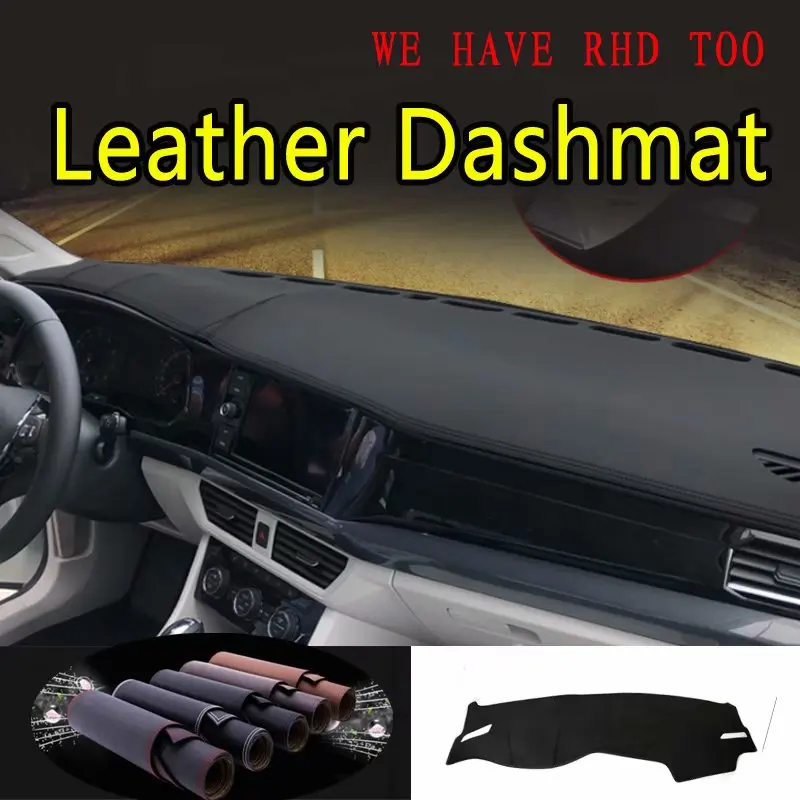 

Leather Dashmat Dashboard Cover Dash Mat Carpet Car Styling Accessories For Volkswagen VW jetta A7 GTI 2019 2020 2021