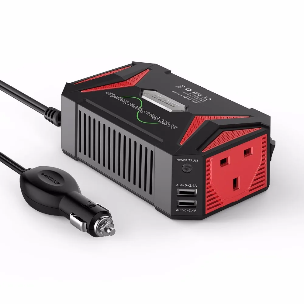 BESTEK Pure Sine Wave Power Inverter 12V 220V 300W Car DC To AC