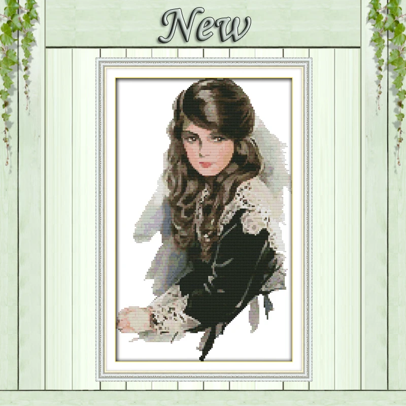 A Russian girl (2) Women Wall Decor картины рассчитаны на холст DMC 14CT 11CT наборы для вышивки