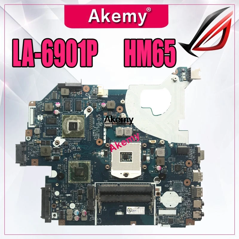 

P5WE0 LA-6901P motherboard for acer 5750 5750G 5755 5755G laptop motherboard HM65 GT630M/GT540M original Test motherboard