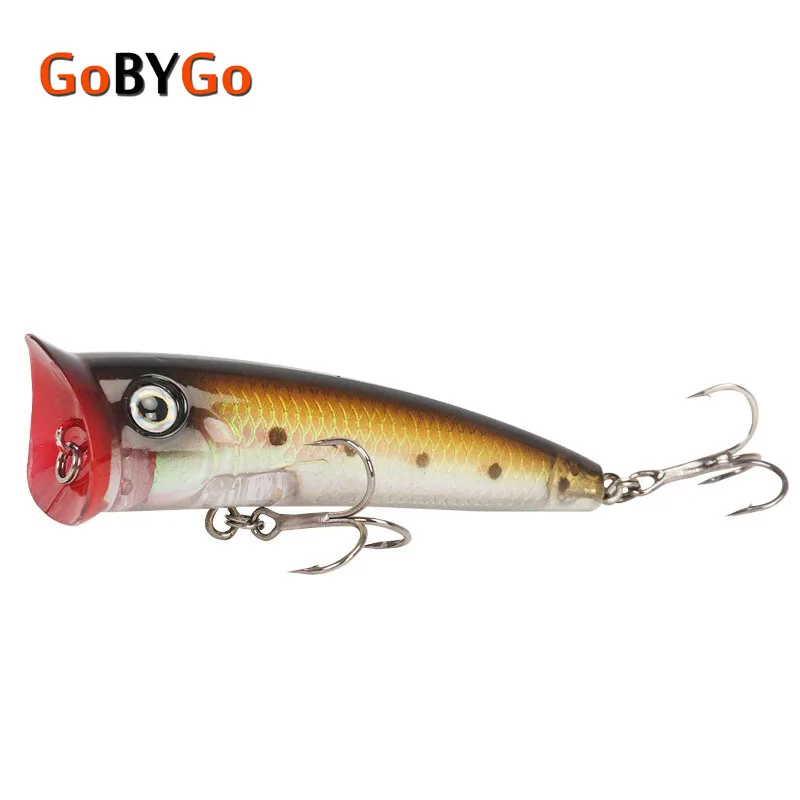 

GoByGo 1PCS Popper Fishing Lure 7cm 11gg High Quality Floathing Lure Hard Bait Plastic Fishing Tackle Crankbait Pesca