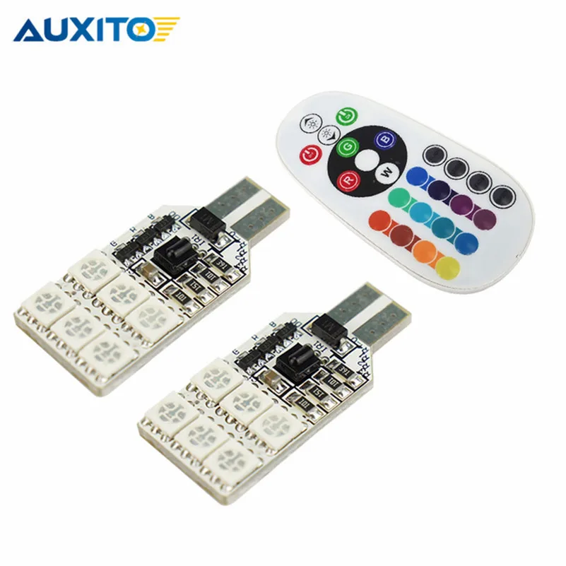 2x Canbus T10 W5W 168 194 2825 RGB Clearance Parking Light For Ford focus 2 3 1 mondeo mk4 transit fiesta fusion Mustang Escape |