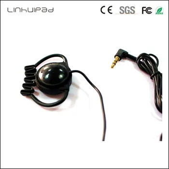 

3.5mm stereo Headphone Economical soft rubber ear Hook Earphones For Monitor Systeour guide system earpiece headsets 100 PCS