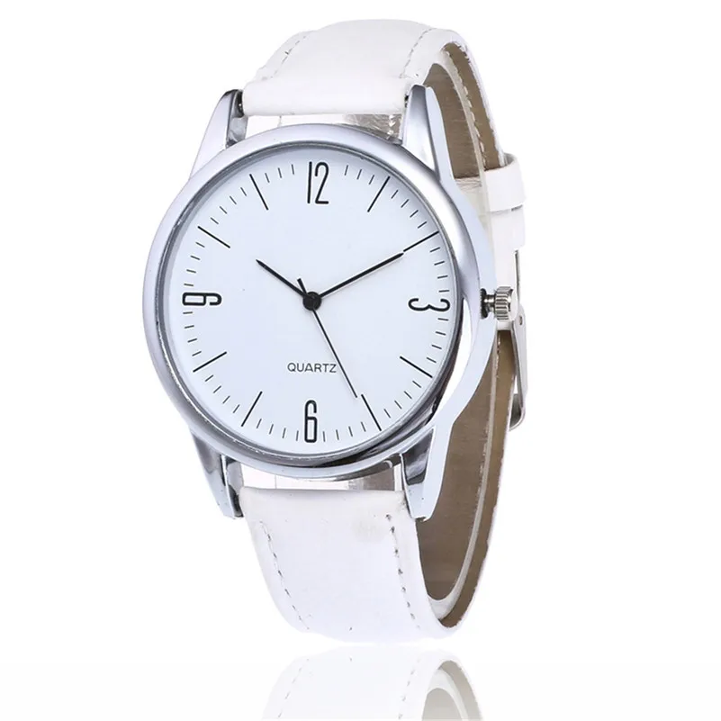 Fashion mens watches top brand luxury quartz-watch Sport leather watch strap Analog Quartz Round Wrist Watch Clock reloj M22 (2)