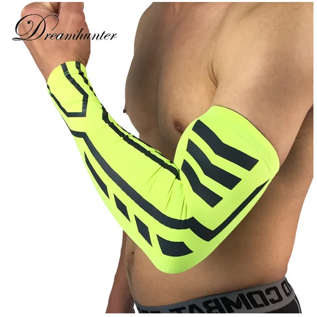 1 PCS High Elastic Arm Sleeves Brace For Basketball Compression Cycling Volleyball Arm Warmers Anti-Slip Running Sleeves Cover 3