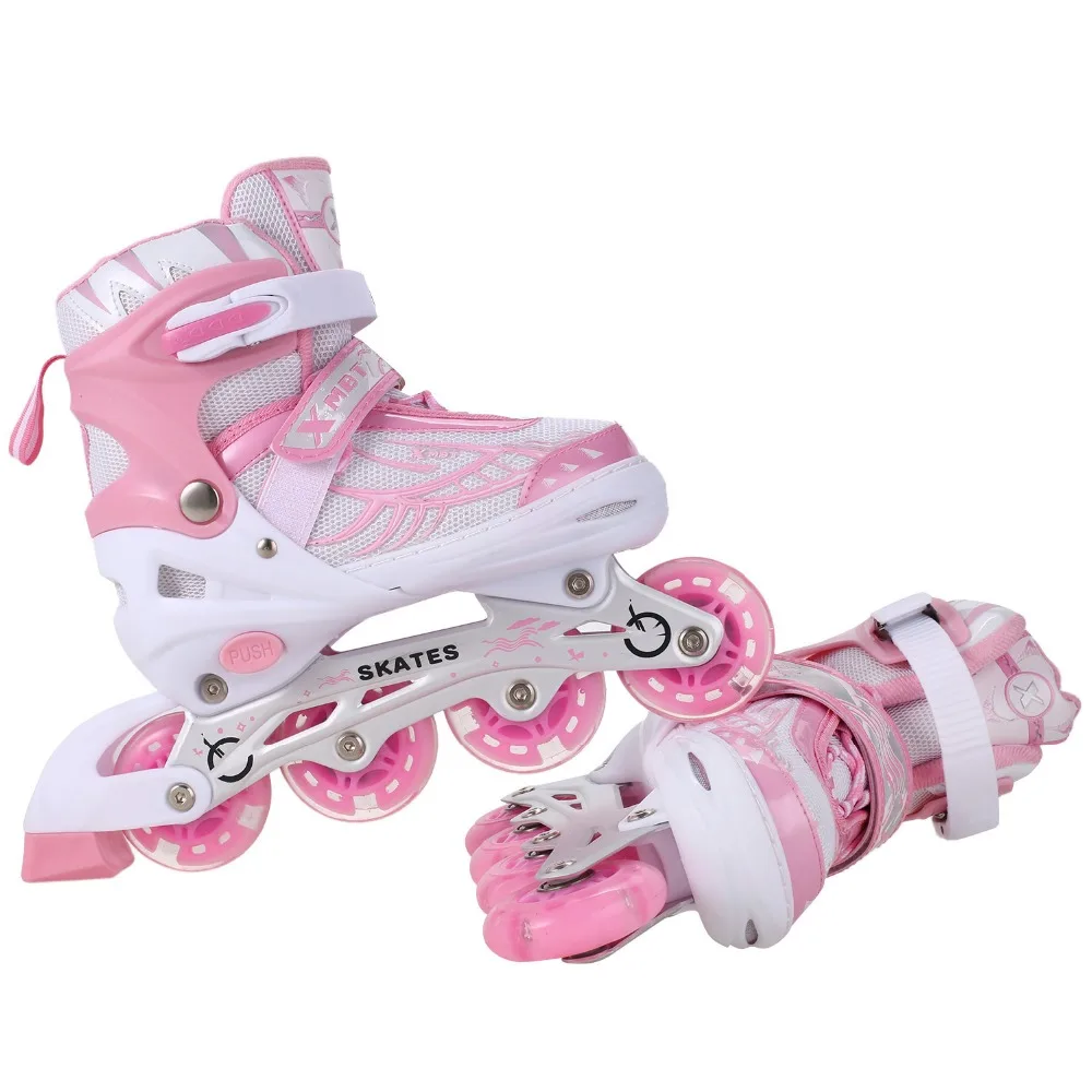 ANCHEER PU Flash Whee Inline Skate Unisex PP материал роликовые коньки для внутреннего и наружного