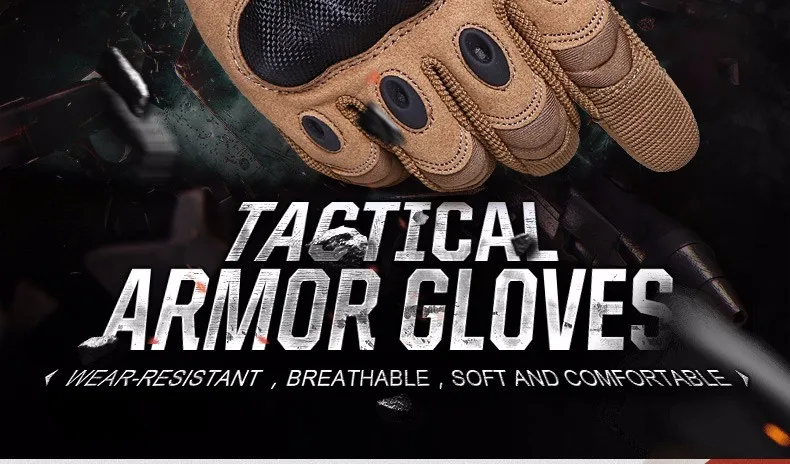 CQB Outdoor Full Finger Men's Non-slip Breathable Tactical Gloves12