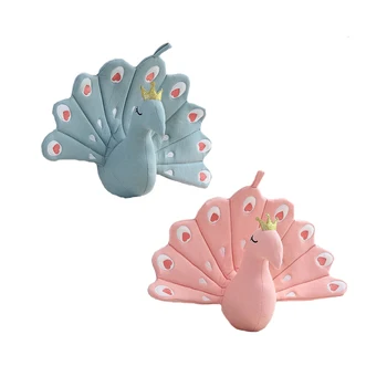 

1 pcs Peacock doll plush toys creative baby comfort doll bed ornaments tents bed bell decoration