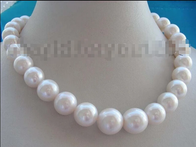 

Free shipping >>>>>>Huge SIZE Genuine Natural 12.5-13.5mm White Round Pearl Necklace