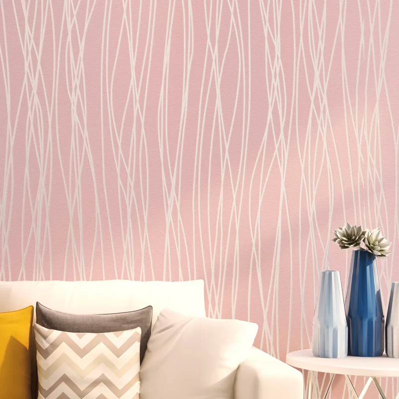 

Best quality 3D strip bump non-woven wallpaper colorful simple beauty wall covering for home wall decor papel de parede