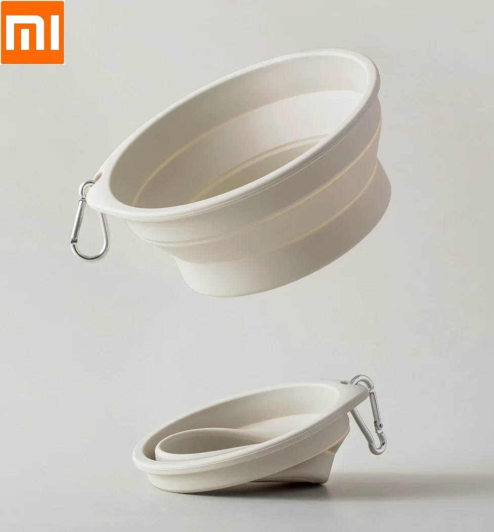 

Xiaomi Pet silicone folding bowl Soft and durable Folding portable Easy to clean Feeding water food for cat dog