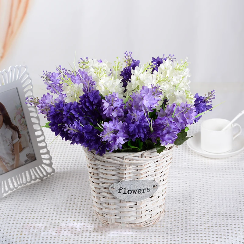 1pic 5heads Artificial Flowers Fake Hyacinth Silk Fashion Bouquet Party