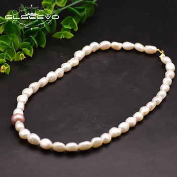 

XlentAg Original Design Natural Fresh Water Baroque Pearl Necklace For Women Party Gift Wedding Party Fine Jewelry Colar GN0096