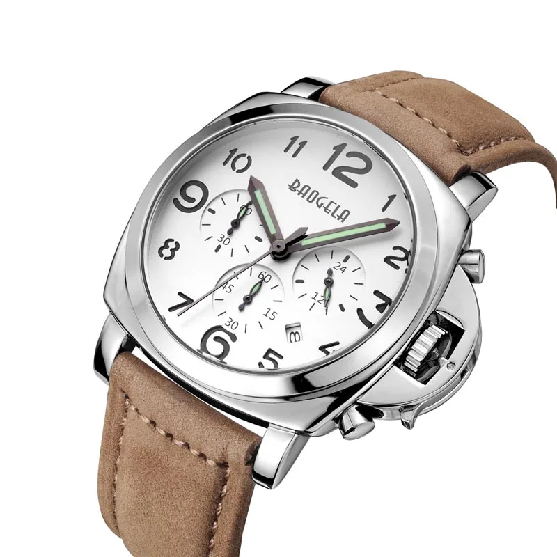 BAOGELA Watches Men's Fashion Business Quartz Watch with Brown Leather Classical Casual Wrist Watch for Men BAOGELA Watches Men's Fashion Business Quartz Watch with Brown Leather Classical Casual Wrist Watch for Men