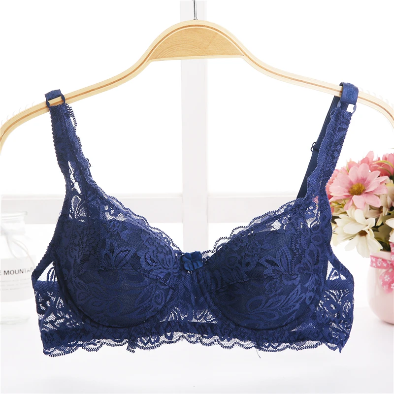 

Yasemeen Sexy Lace Push Up Bras Adjustable Breathable Lace Underwire Lingerie Plus Size 38B 40B Brassiere for Women