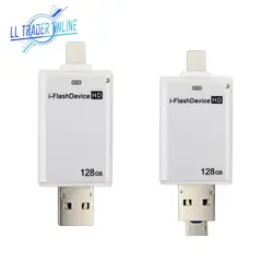 LL trader 128 Гб Mini USB флеш-накопитель металлический флеш-накопитель 32 г OTG Cle USB 2,0 Stick 64 г флеш-накопители для iPhone Android PC