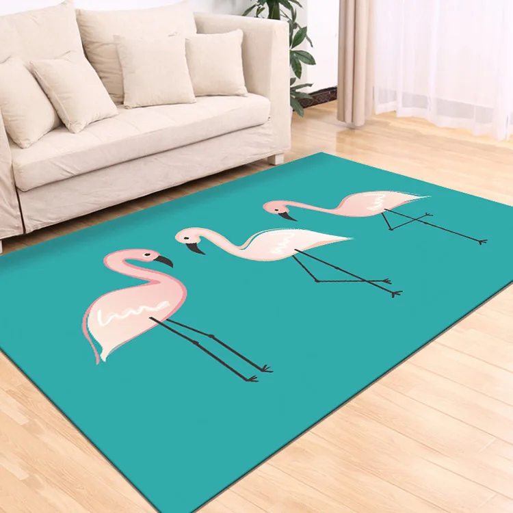 

Fashion Flamingo Tropical Leaf Leaves Printed Carpet Bedroom Large Area Rug Non-slip For Living Room Home Alfombra Tapis Salon