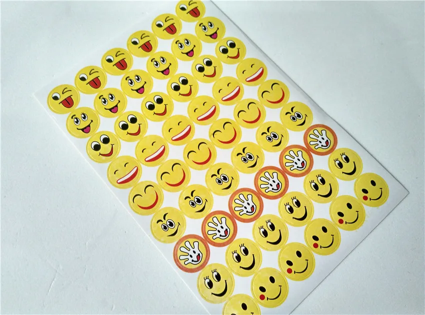 1000 sheets/lot Paper Stickers Smile face Thumbs Star Heart Rewards Sticker for Teachers