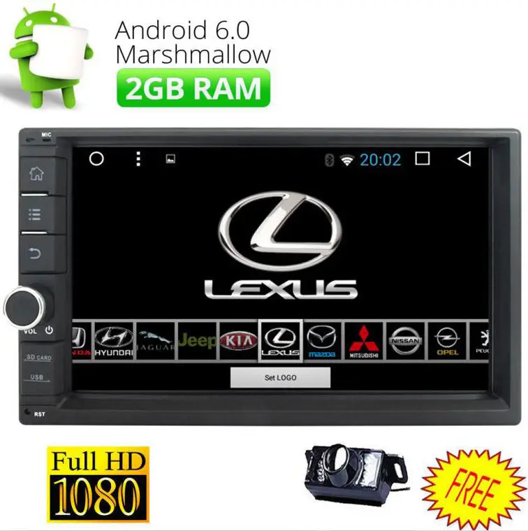 Cheap 7" Double 2Din HD Android 6.0 4-Core Car Auto Radio Stereo DAB+ WiFi 3G GPS Nav 1