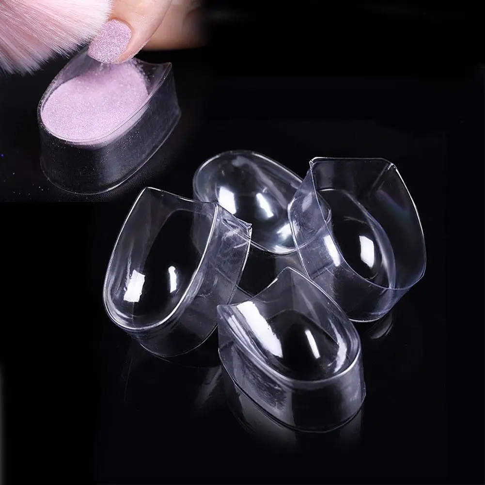 

Transparent Nail Tips Dip Powder Tray Disposable Manicure Container Box Nail Tools Driect sales