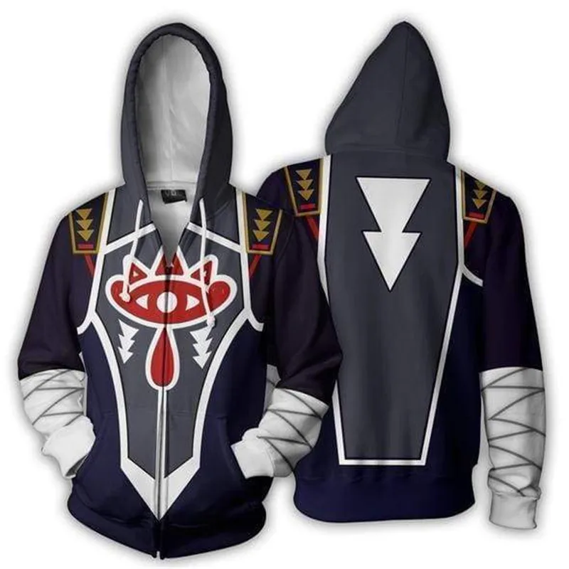 

Cosplaydiy Game The Legend of Zelda Cosplay Zipper Hoodies Jacket The Legend of Zelda Midna Casual Hoodies Top Coat L320