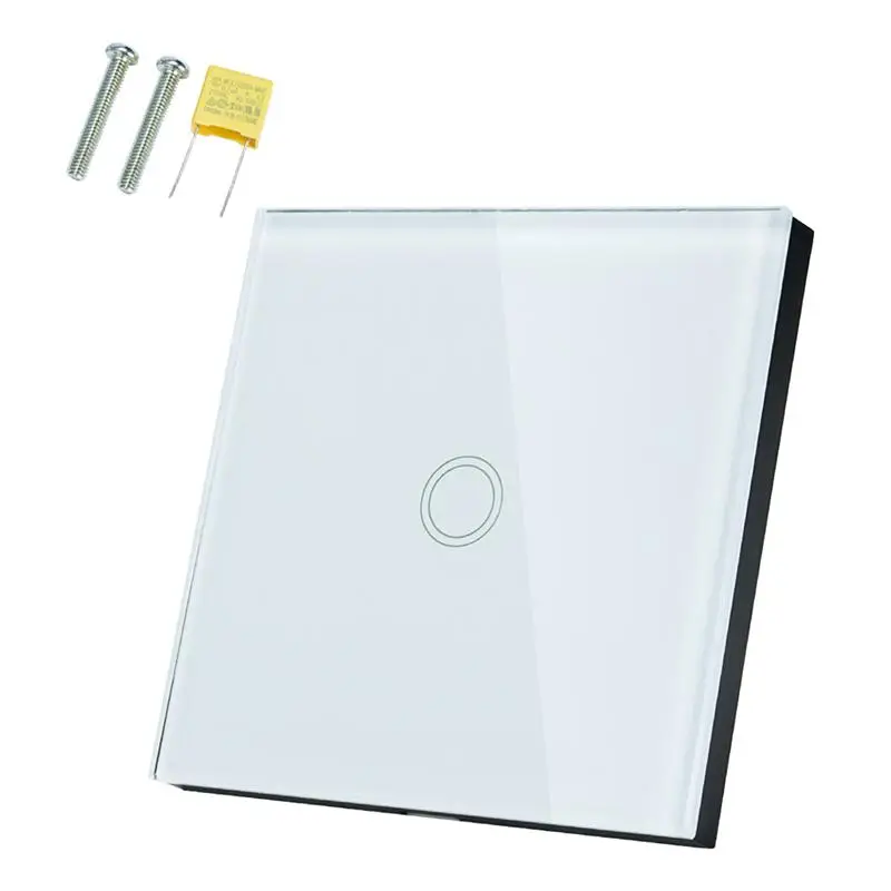 

UXCELL Standard Switch Electrical Equipment Supplies Touch Switch Wall Switches 1 Way 1 Gang Switch AC 110-240V 50/60Hz White
