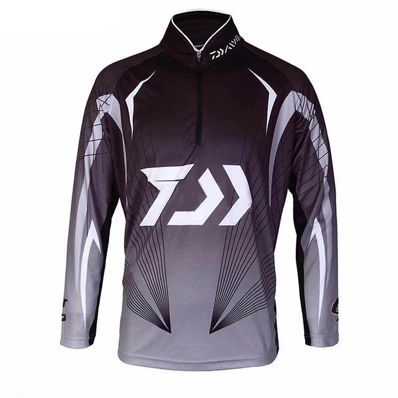Camisa da Pesca de Pesca Roupas de Pesca dos Homens Respirável de Secagem Roupas de Pesca Daiwa Dawa Camisas Umidade Wicking Rápida Anti uv