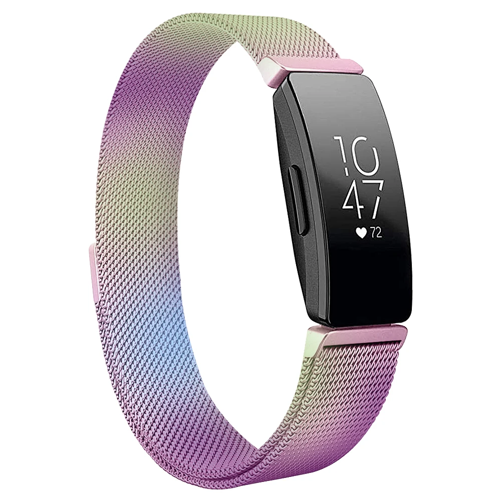 Joyozy для Fitbit Inspire HR Band Сменная сетка магнитный браслет из нержавеющей стали для наручных часов