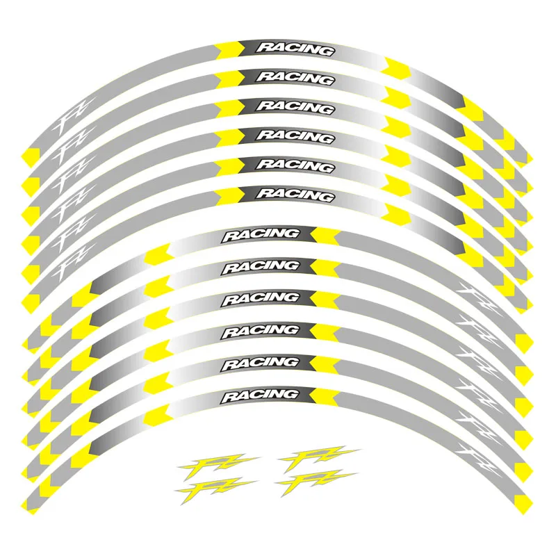Новинка, высокое качество, 12 шт., подходят для колес мотоцикла, наклейка в полоску, отражающая оправа для Yamaha FZ1 FZ6, FZ-07, FZ8, FZ-09, FZ-10, FZS1000