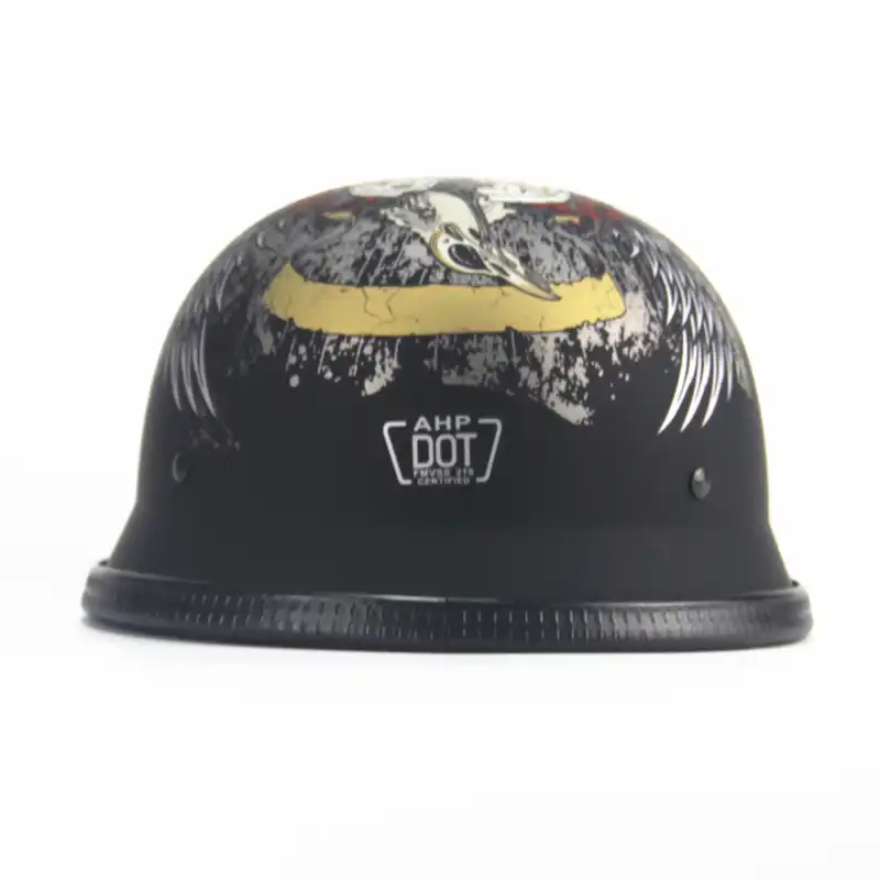 Motorcycle Half Helmet Retro Pilot German Chopper Prince Motorcycle Helmet for Cruiser DOT Certification Scooter Helmet Half Face Helmet,carbon,M57~58cm