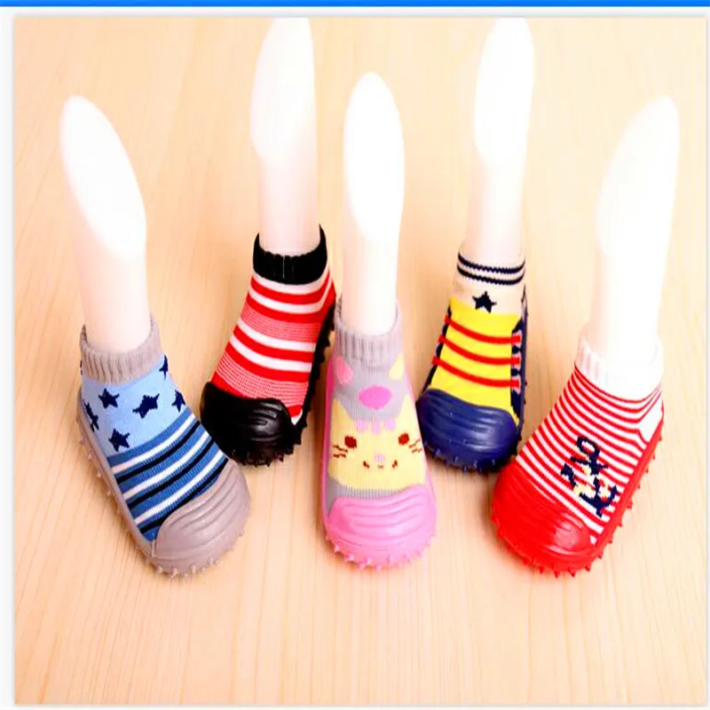 Детские милые носки и носки с рисунками для малышей с резиновой подошвой для девочек/детей/мальчиков LMY241 - Цвет: random