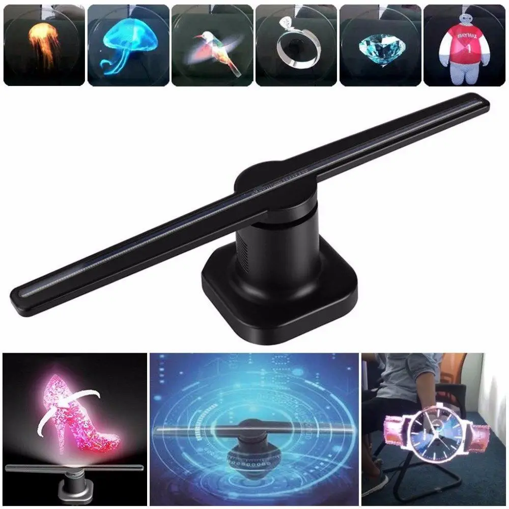 2019 3D Hologram Advertising Display Led Fan Holographic Imaging Naked Eye Led Fans Advertisement Player Machine Dropshipping