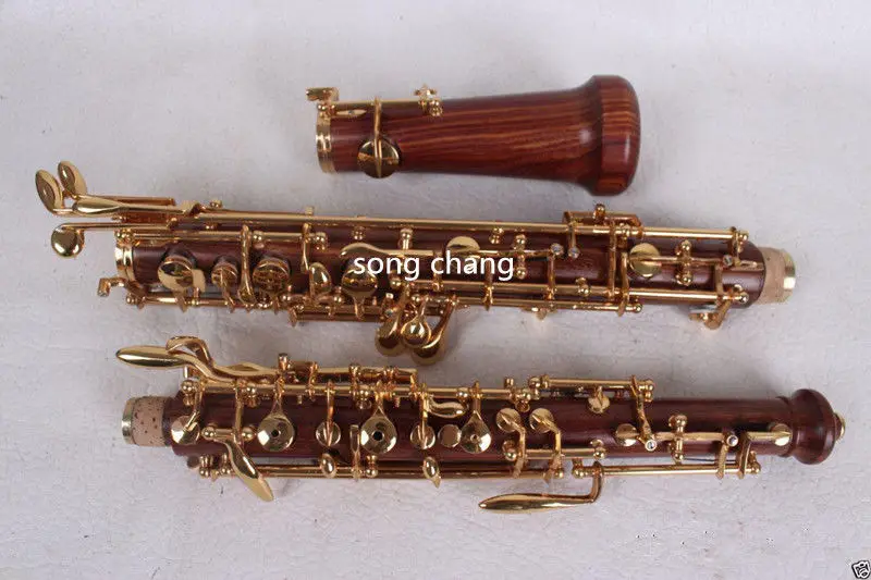 Профессиональный oboe C Ключ левый F резонансный палисандр корпус золотой ключ с покрытием