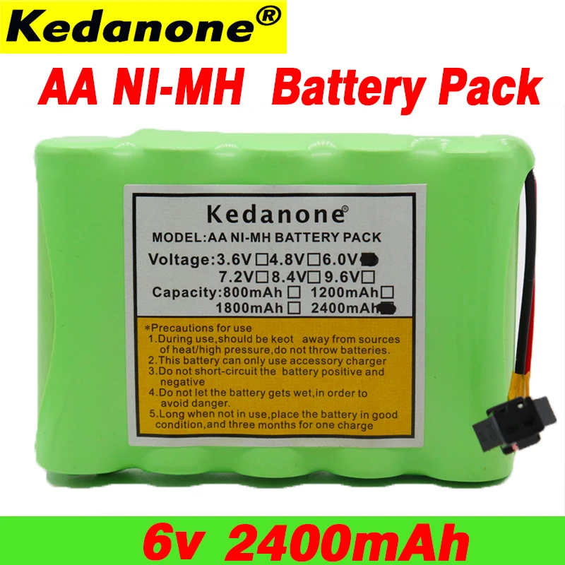 

6v 2400mAh Ni-MH AA Battery Pack 6v AA Rechargeable battery pack For Remote Control Toys Electric RC Car cordless phone SM plug