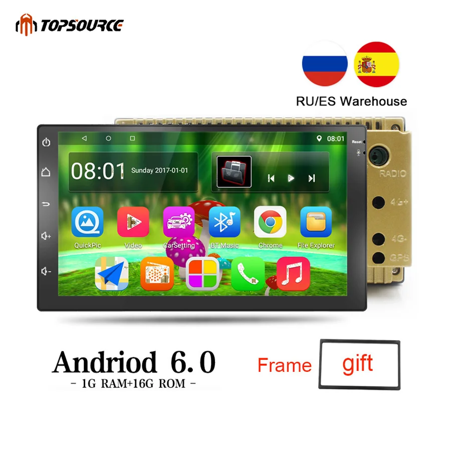 TOPSOURCE 7 universal 2 din font b car b font font b radio b font gps