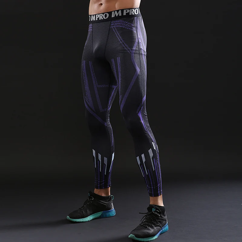 

Avengers 3 Purple Black Panther 3D Printed Leggings Men Comics Pattern Compression Tights Pants Skinny Fitness Trousers Male