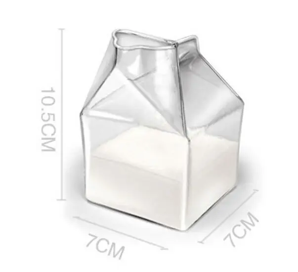 200 мл прозрачная стеклянная чашка половина Пинта мини картонная кувшин для молока в виде молочной чайной воды чашка для завтрака кружки