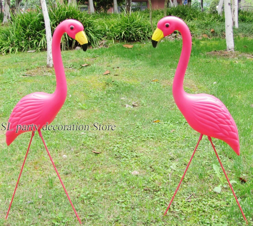 1 ペアプラスチックピンクフラミンゴガーデン庭と芝生の装飾結婚式の装飾 Pink Flamingo Garden Flamingo Gardenplastic Pink Flamingos Aliexpress