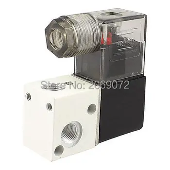 

Free Shipping 3V1-06 220VAC 3Port 2Pos 1/8" BSP Normally Closed Solenoid Air Valve Coil LED