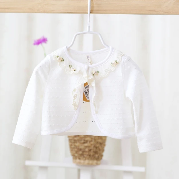 2017 весенне-летний кардиган с цветочным рисунком для маленьких девочек куртка