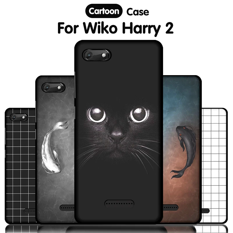 JURCHEN 3D мультяшный силиконовый чехол для телефона для Wiko Harry 2 чехол Модный матовый из ТПУ мягкий чехол для Wiko Harry2 Coque Funda