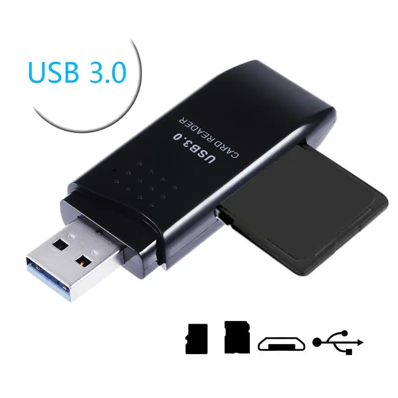 USB 3.0 Micro SDXC SD карта памяти TF Reader адаптер читатель карты памяти многофункциональный мини USB3.0 высоком Скорость внешний карт-ридеры