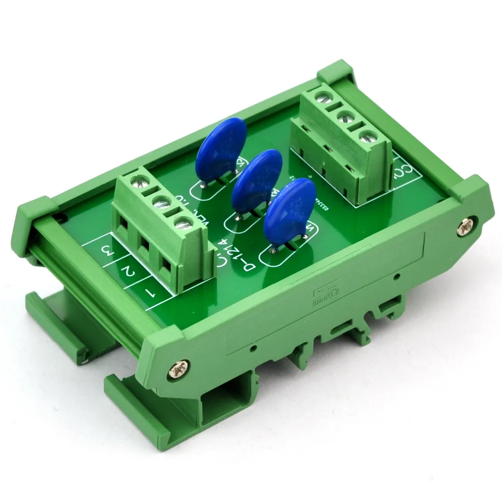 

3 Каналы общий DIN Rail 275V SIOV Варистор Защита от перенапряжения ОПН модуль.